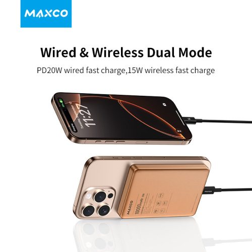 MP39 10000mAh MagSafe kompatibilis PowerBank, titánszürke színű