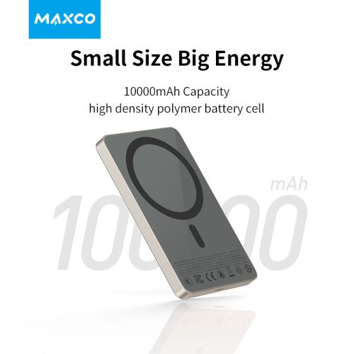 MP39 10000mAh MagSafe kompatibilis PowerBank, titánszürke színű