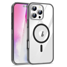   iPhone 16 Pro Max fekete/átlátszó - MagSafe-rögzítésű védőtok