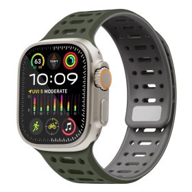 Apple Watch sötétzöld/szürke mágneses szilikon szíj