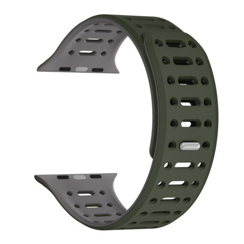 Apple Watch sötétzöld/szürke mágneses szilikon szíj