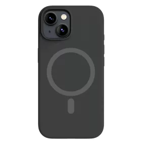 Fekete MagSafe kompatibilis iPhone 15 szilikon tok