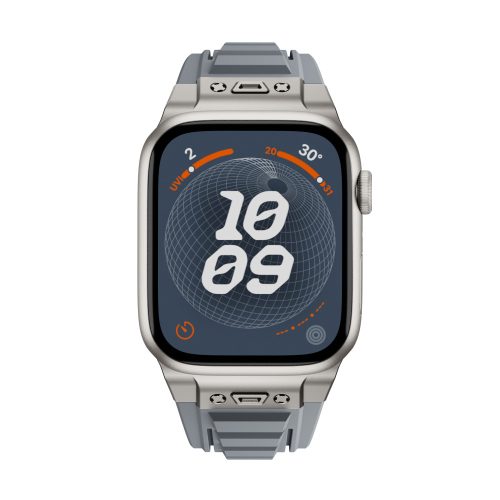 Apple Watch szürke explorer szíj titánszürke csatlakozóval 42/44/45/49 mm (Series 1-9, SE, Ultra) és 46 mm (Series 10/11)