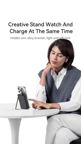 MP43 10000mAh MagSafe kompatibilis PowerBank, fekete