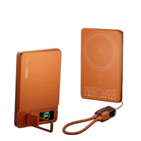   C2 mágneses PowerBank 10 000 mAh – iPhone, Apple Watch és AirPods készülékekhez, narancssárga