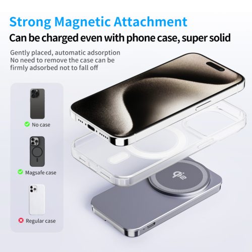 OJD-135 Qi2 15W 2 az 1-ben vezeték nélküli töltőállomás iPhone és Apple Watch készülékekhez