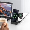 M5 Qi2 3 az 1-ben összecsukható mágneses vezeték nélküli töltőállomás iPhone / Apple Watch / AirPods – Fekete