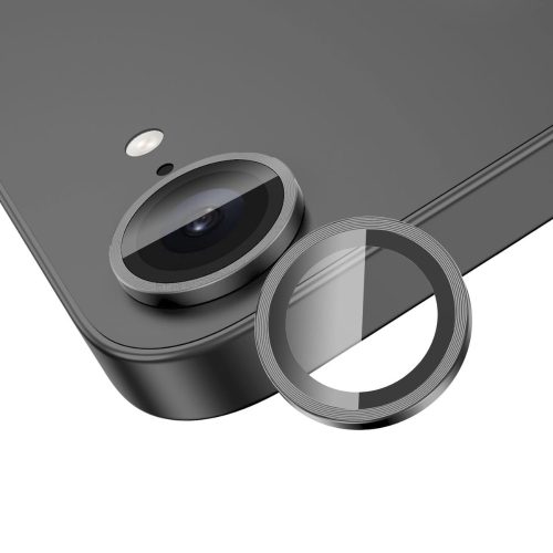 Fekete kameravédő lencse applikátorral - iPhone 16e