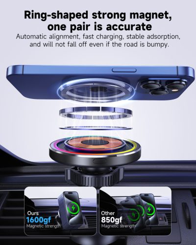 S24 15W MagSafe kompatibilis vezeték nélküli autós töltő