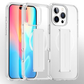   MagSafe kompatibilis átlátszó iPhone 16 Pro Max tok csuklópánttal