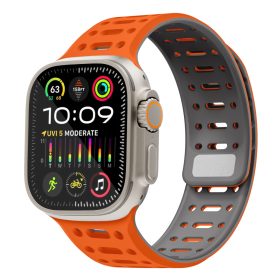 Apple Watch narancssárga/szürke mágneses szilikon szíj