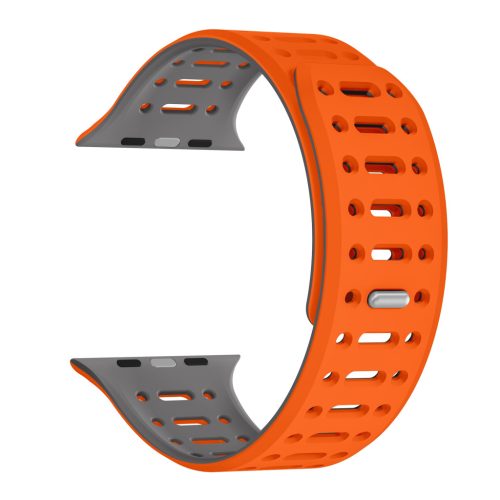 Apple Watch narancssárga/szürke mágneses szilikon szíj