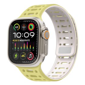 Apple Watch sárga/szürke mágneses szilikon szíj