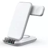 LFX-180 4 az 1-ben vezeték nélküli töltőállomás iPhone, Apple Watch és AirPods töltéséhez, digitális óra kijelzővel és ébresztő funkcióval