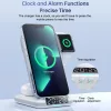 LFX-180 4 az 1-ben vezeték nélküli töltőállomás iPhone, Apple Watch és AirPods töltéséhez, digitális óra kijelzővel és ébresztő funkcióval