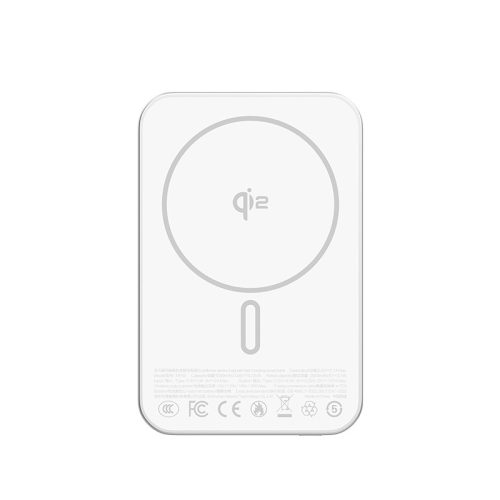 MP35 Qi2 MagSafe PowerBank 10 000 mAh – kitámasztható gyűrűvel, fehér