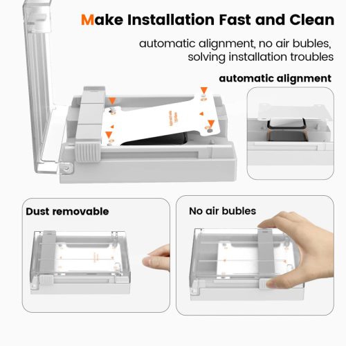 MagicBox 3D NANOFLEX fólia Apple Watch készülékre felhelyező applikátorral (2db fólia / csomag) - 46MM Series 10-11