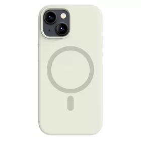 Antik fehér MagSafe kompatibilis iPhone 15 szilikon tok