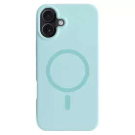 Világoskék MagSafe kompatibilis iPhone 16 szilikon tok