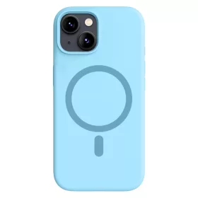 Világoskék MagSafe kompatibilis iPhone 13 szilikon tok