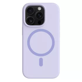 Lila MagSafe kompatibilis iPhone 15 Pro Max szilikon tok