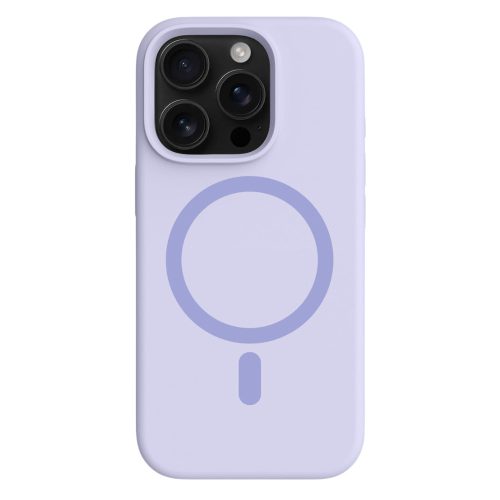 Lila MagSafe kompatibilis iPhone 15 Pro Max szilikon tok