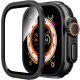 Titánium Apple Watch Ultra üvegfólia applikátorral - fekete (49MM)