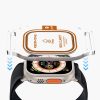 Titánium Apple Watch Ultra üvegfólia applikátorral - fekete (49MM)