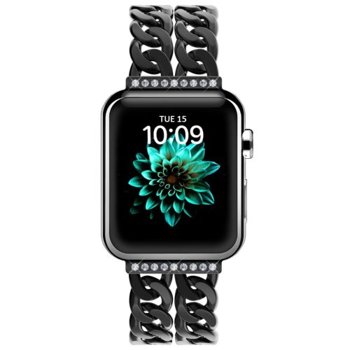 Apple Watch fekete brilliance köves fémszíj