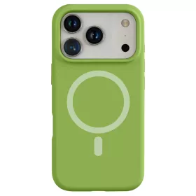 Zöld MagSafe kompatibilis iPhone 17 Pro Max szilikon tok