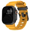 SteelActive Sport sárga Apple Watch szilikon szíj fekete csattal