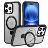 MagnoFold fekete/áttetsző MagSafe kompatibilis iPhone 16 Pro védőtok kihajtható gyűrűvel
