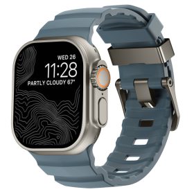   SteelActive Sport óceánkék Apple Watch szilikon szíj szürke csattal