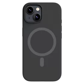 Fekete MagSafe kompatibilis iPhone 13 szilikon tok