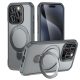 MagnoFold szürke MagSafe kompatibilis iPhone 15 Pro védőtok kihajtható gyűrűvel