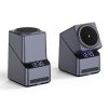 LX11 MagCharge 15W 4 az 1-ben mágneses töltőállomás, digitális óra funkcióval iPhone, Apple Watch és Airpods készülékekhez