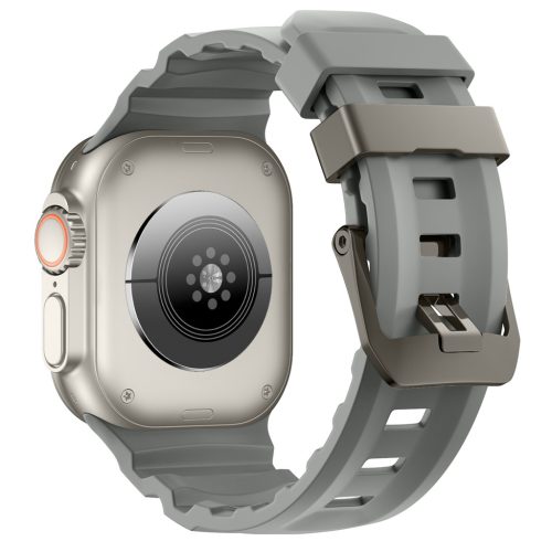SteelActive Sport szürke Apple Watch szilikon szíj szürke csattal