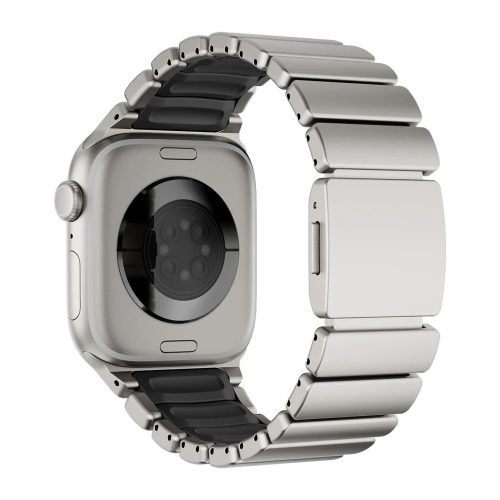 Magnetix titánszürke-fekete Apple Watch fémszíj (mágneses csattal)