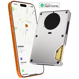   Air Wallet okos kártyatartó – Szürke, beépített Apple Find My lokátorral