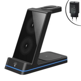   OJD-96 15W 3 az 1-ben vezeték nélküli töltőállomás világítással - fekete