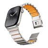 Magnetix titánszürke-narancssárga Apple Watch fémszíj (mágneses csattal)