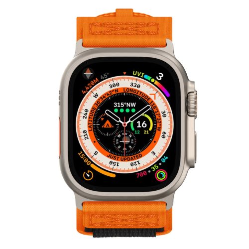 Apple Watch narancssárga tactical szövet szíj