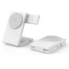 M5 Qi2 3 az 1-ben összecsukható mágneses vezeték nélküli töltőállomás iPhone / Apple Watch / AirPods – Fehér