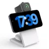M5 Qi2 3 az 1-ben összecsukható mágneses vezeték nélküli töltőállomás iPhone / Apple Watch / AirPods – Fehér