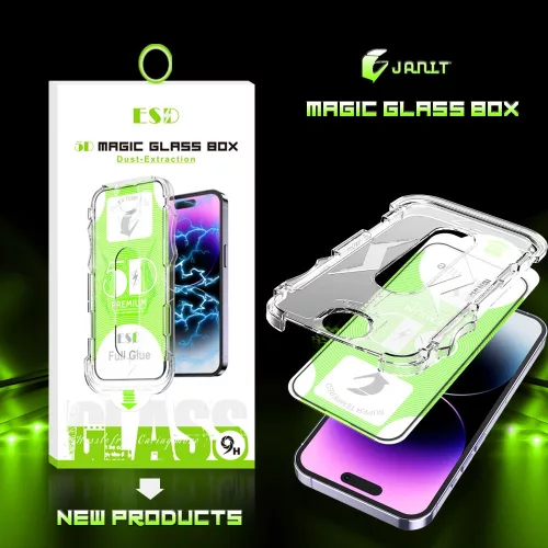 Magic Glass Box iPhone 16 Pro / iPhone 17 5D üvegfólia applikátorral - Clear / Átlátszó