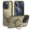 MagnoFold khaki MagSafe kompatibilis iPhone 15 Pro védőtok kihajtható gyűrűvel