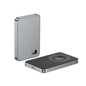   F20 mágneses PowerBank 10 000 mAh – iPhone, Apple Watch és AirPods készülékekhez, szürke