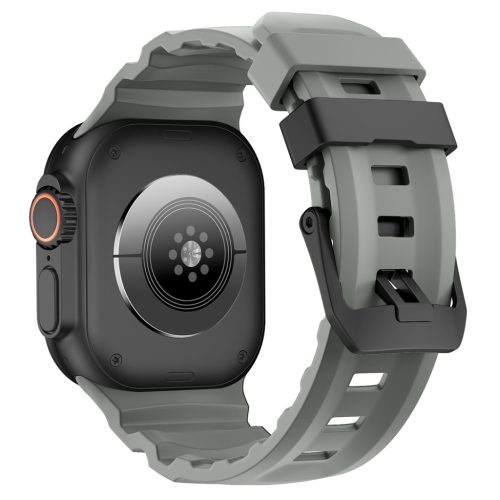 SteelActive Sport szürke Apple Watch szilikon szíj fekete csattal