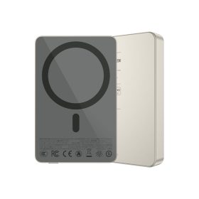   W36 10000mAh MagSafe kompatibilis PowerBank, titánszürke színű