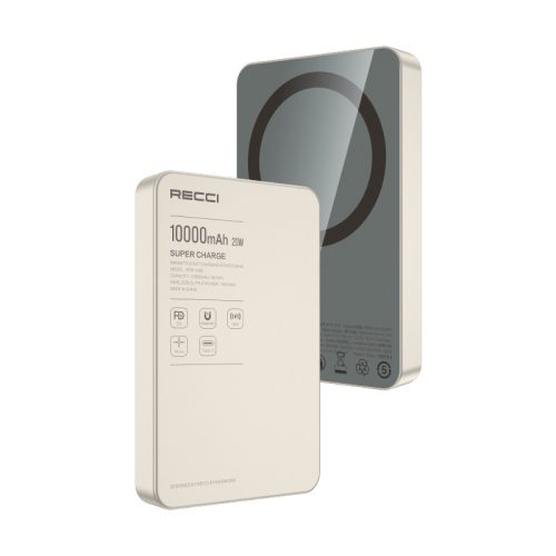 W36 10000mAh MagSafe kompatibilis PowerBank, titánszürke színű